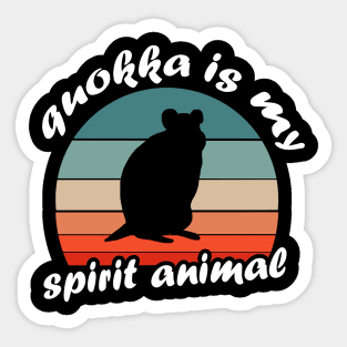 My spirit animal Quokka Retro animal lover Sticker